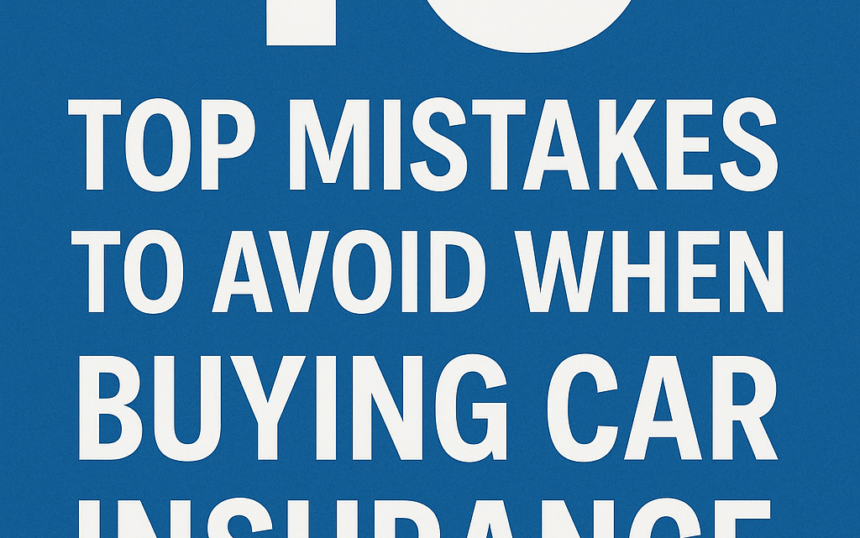 Top 10 Mistakes to Avoid When Buying Car Insurance